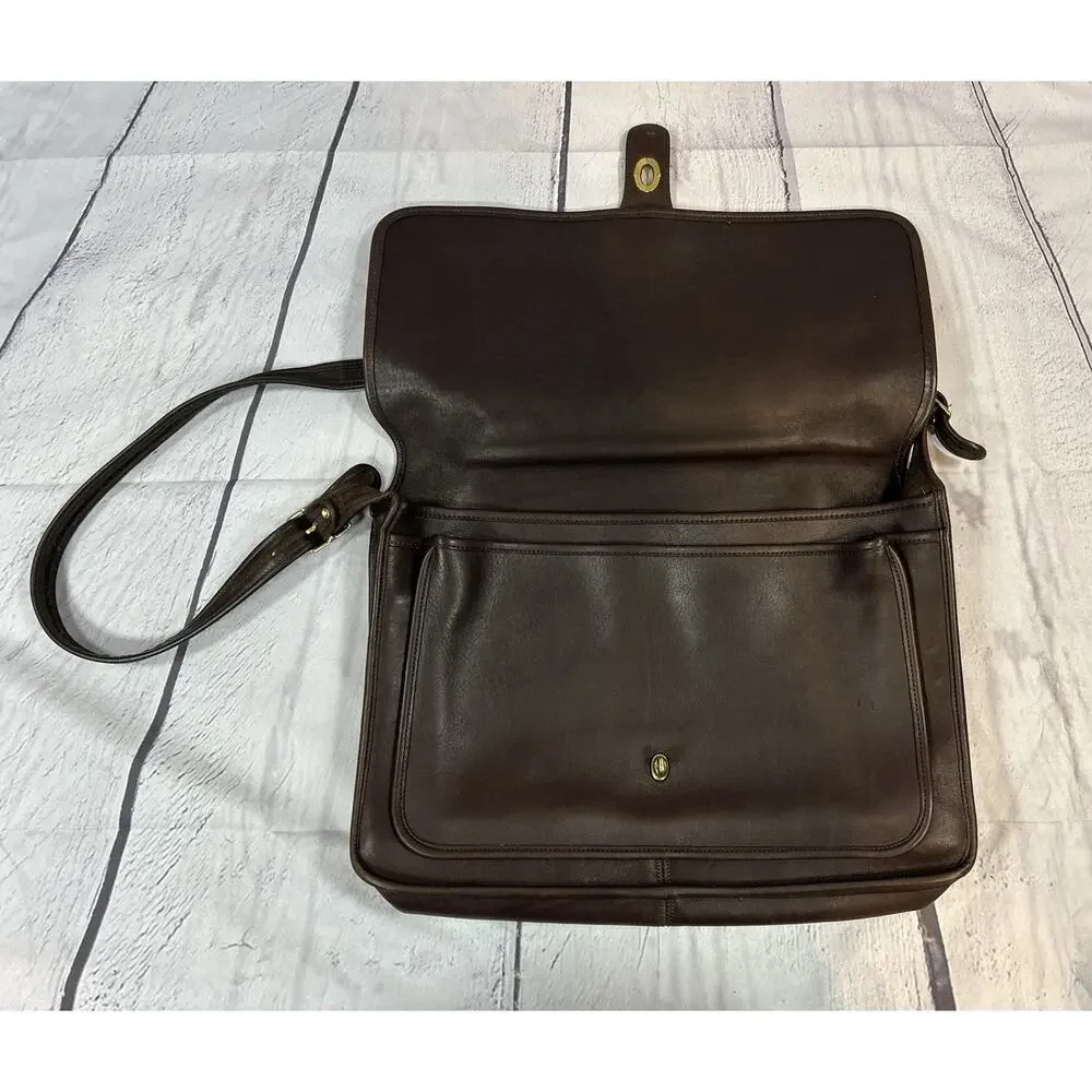 VTG Coach Metropolitan Briefcase Brown Leather Messenger Bag Classic Work Bag - Picture 4 of 9
